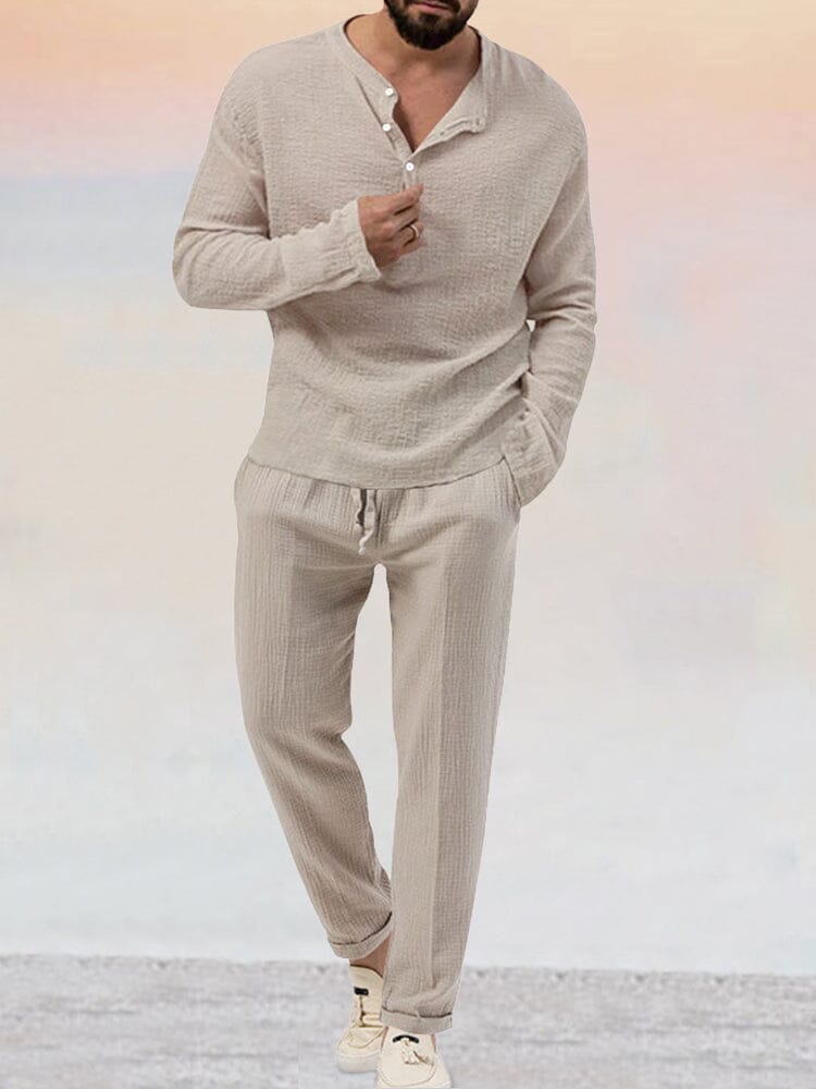 Men's Loungewear Set | Two Piece | Autumn - Beige
