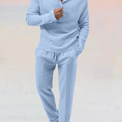 Men's Loungewear Set | Two Piece | Autumn - Light Blue