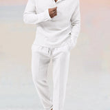 Men's Loungewear Set | Two Piece | Autumn - White