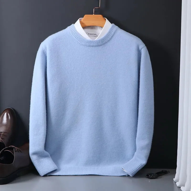 Men's Luxe Winter Sweater - Soft Knit Crewneck