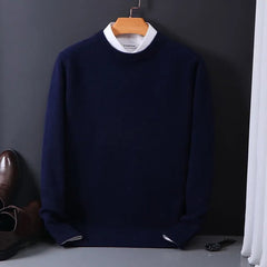 Men's Luxe Winter Sweater - Soft Knit Crewneck