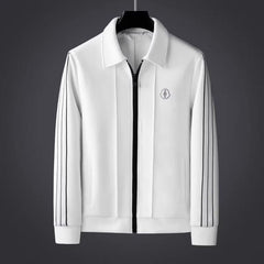 Men's Lycra Zip-Up Tracksuit Set - Athletic Two-Piece | Autumn