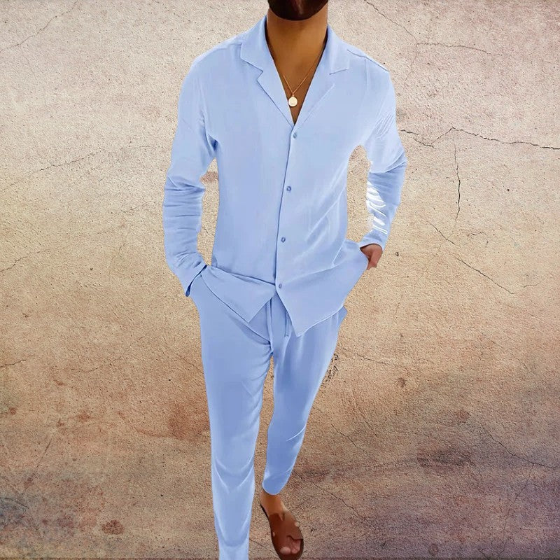 Men's Matching Set | Oversized | Summer - Light Blue