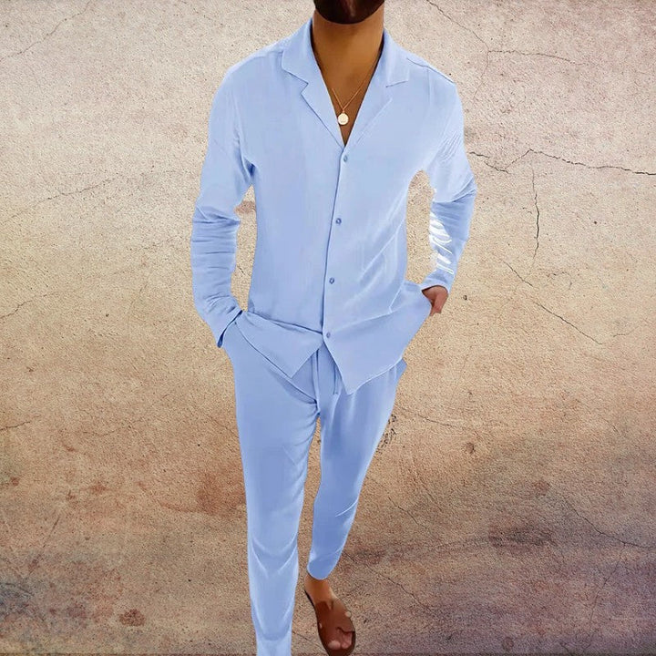Men's Matching Set | Oversized | Summer - Light Blue
