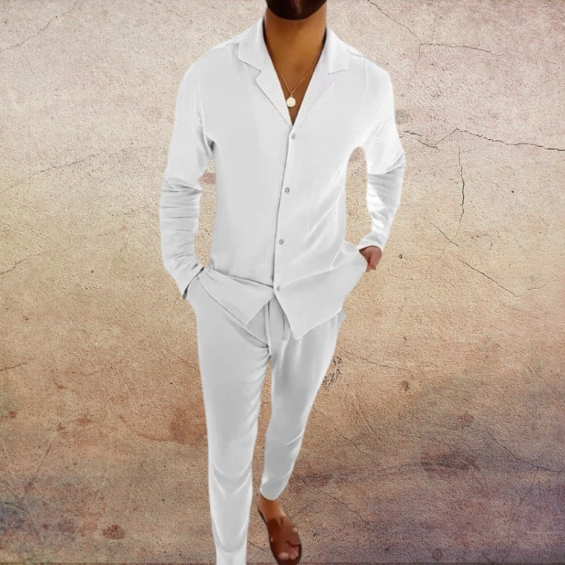Men's Matching Set | Oversized | Summer - White