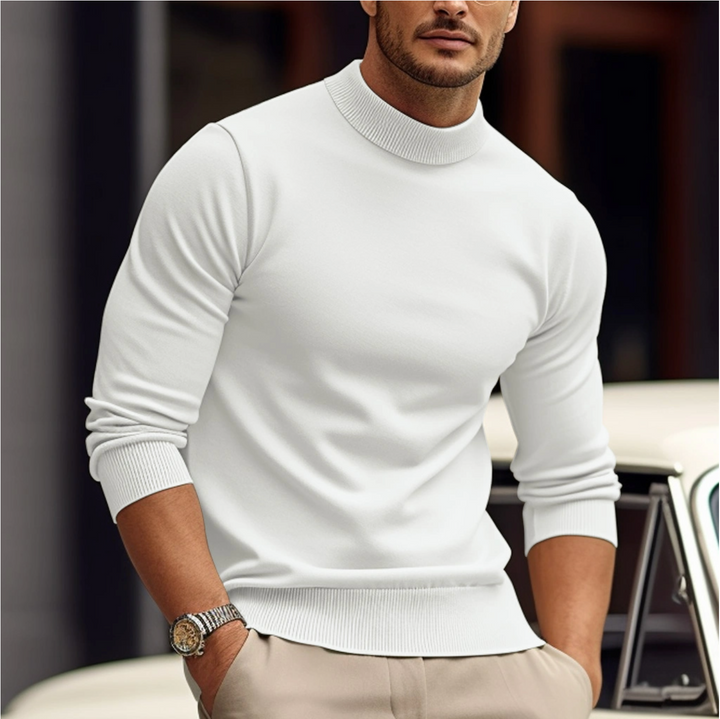 Men's Mock Neck Sweater | Tailored | Autumn