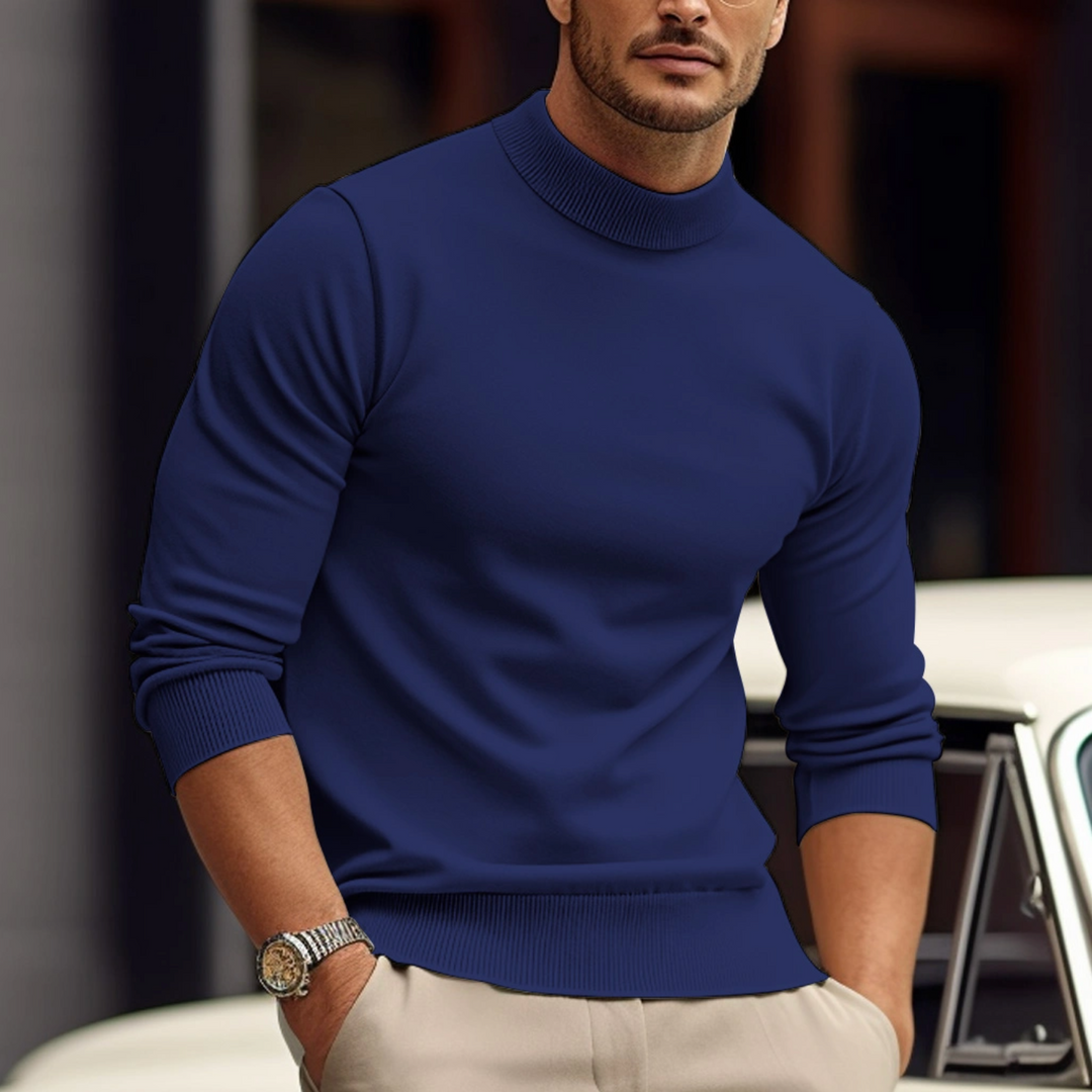 Men's Mock Neck Sweater | Tailored | Autumn