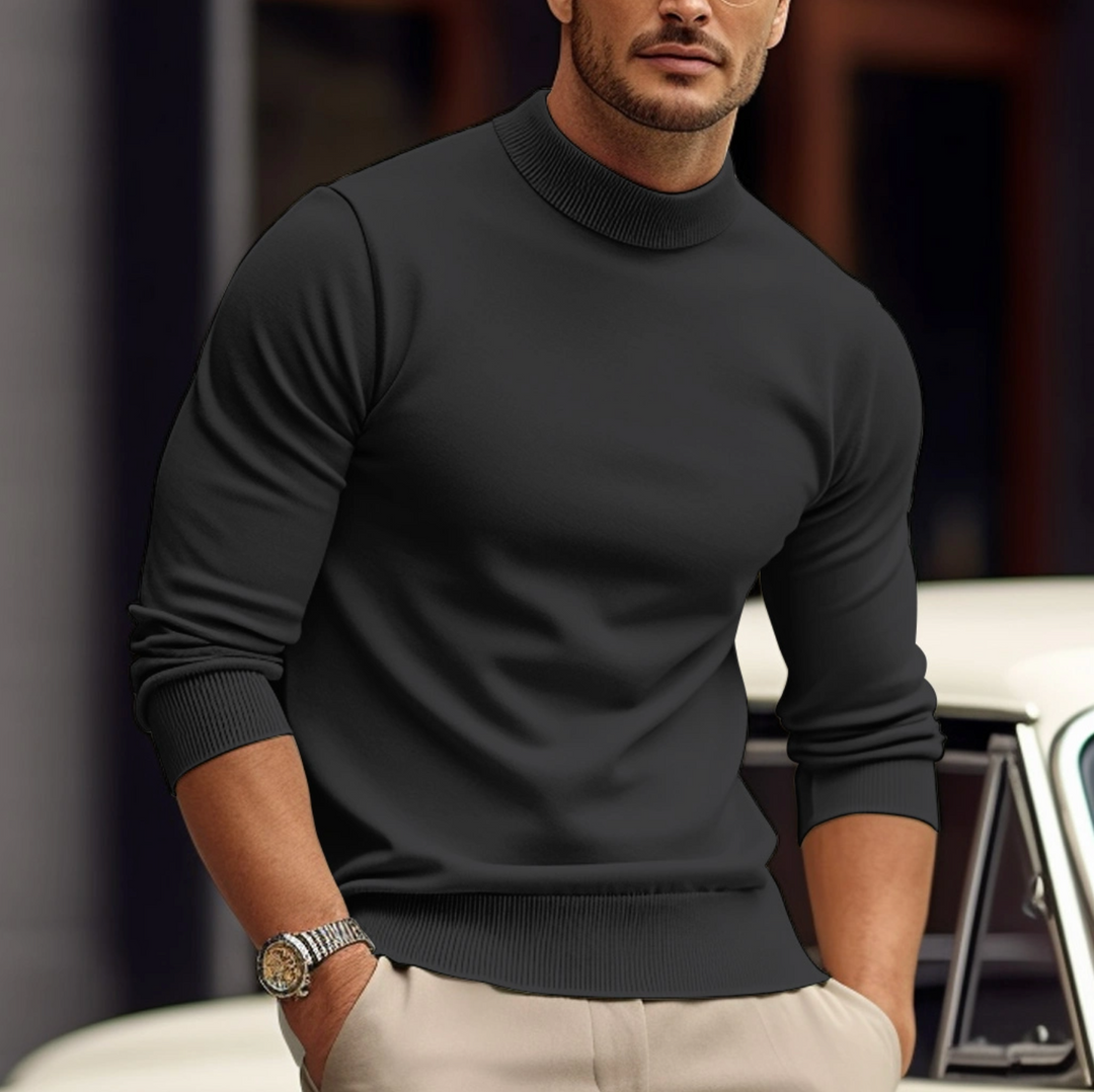 Men's Mock Neck Sweater | Tailored | Autumn