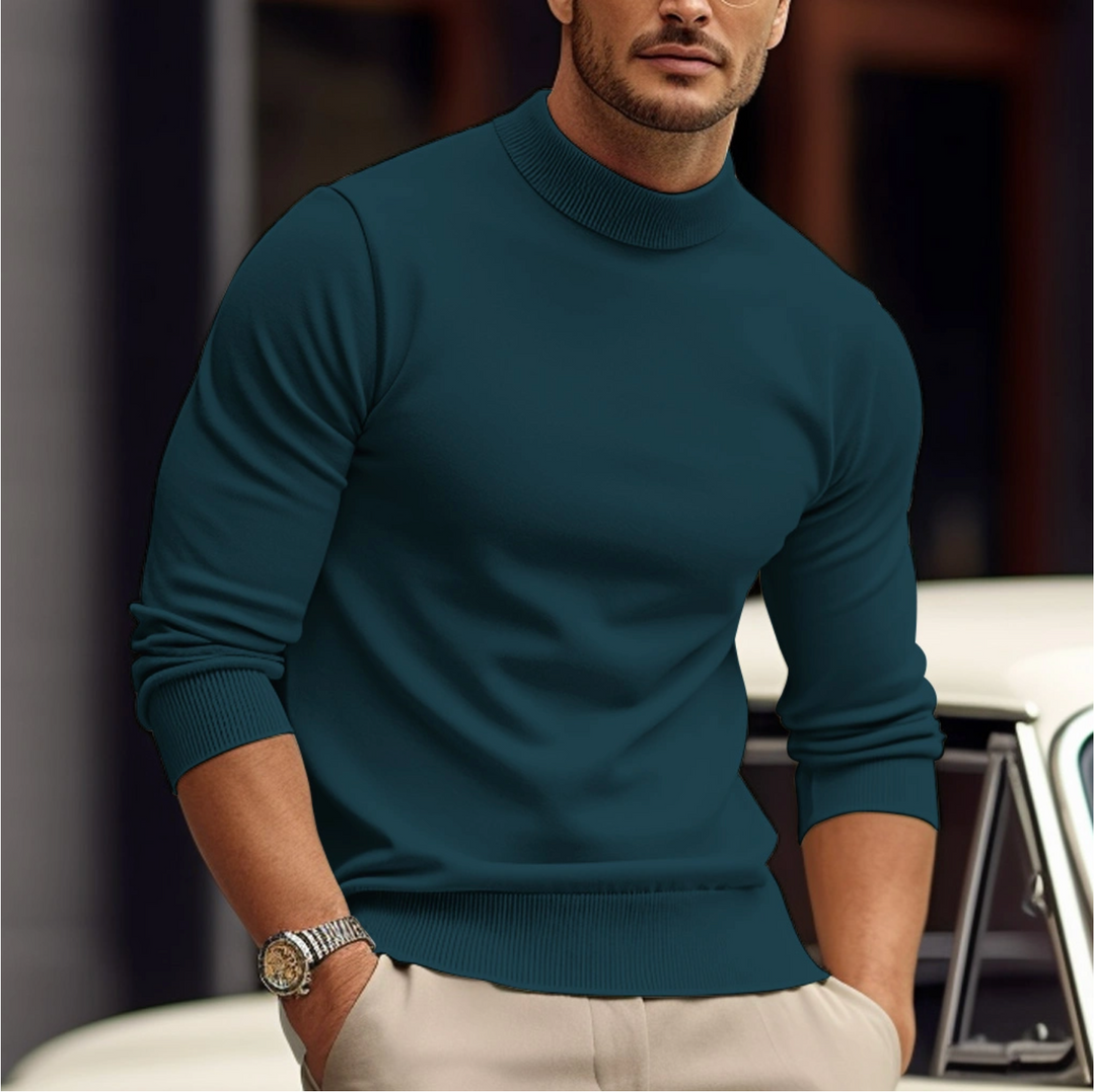 Men's Mock Neck Sweater | Tailored | Autumn