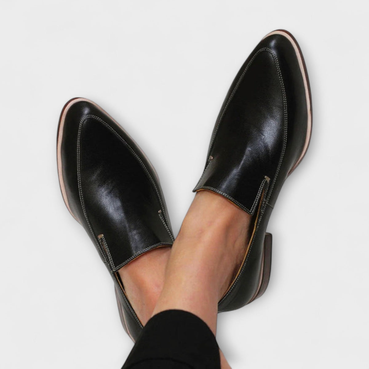 Men's Orthopedic Loafers - Classic Slip-On Comfort | Autumn - Black