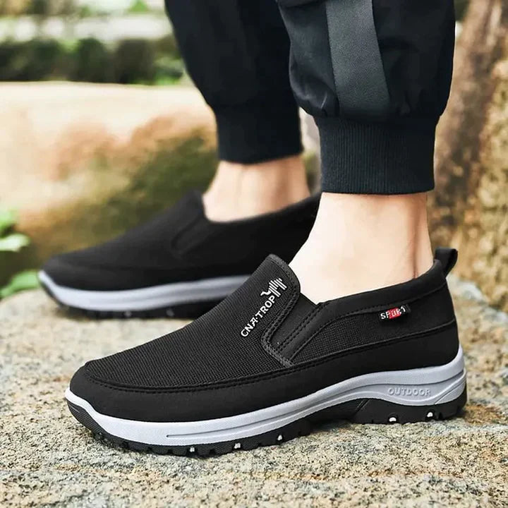 Men's Orthopedic Slip-On Loafers - Comfort Support Shoes | Spring - Black