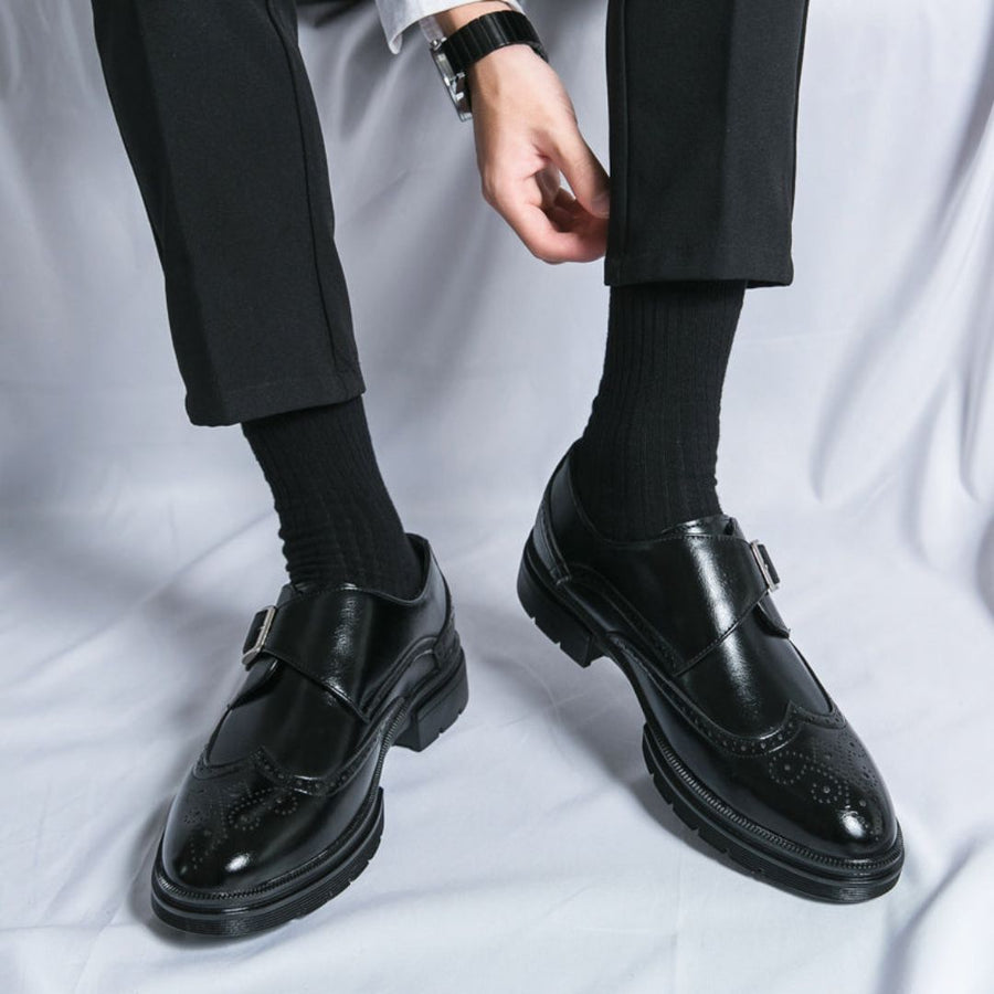 Men's Oxfords | Buckle Strap | Perforated | Fall