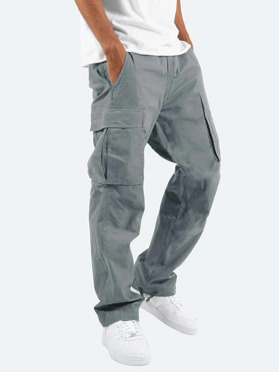 Men's Pants | Cargo Easy Fit | Multi-Pocket | Autumn - Charcoal