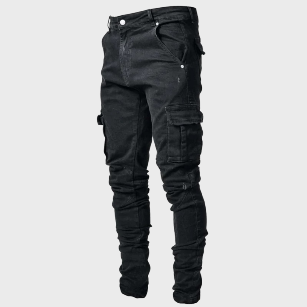 Men's Pants | Cargo | Slim Fit | Summer - Black