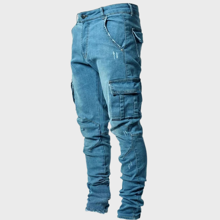 Men's Pants | Cargo | Slim Fit | Summer - Blue