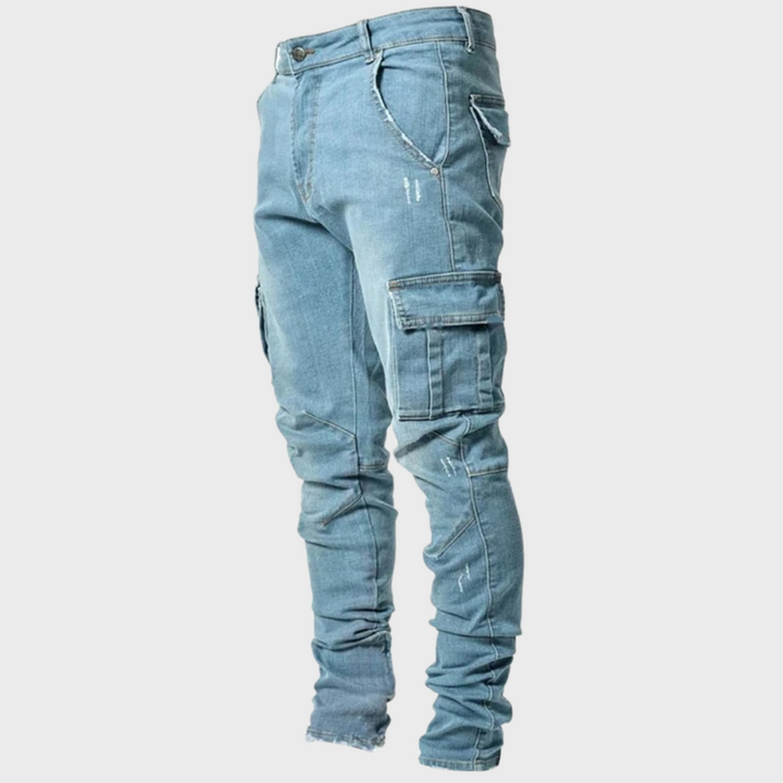 Men's Pants | Cargo | Slim Fit | Summer - Sky Blue