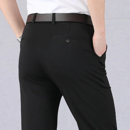 Men's Pants | Easy Fit | Stretch | Spring - Black