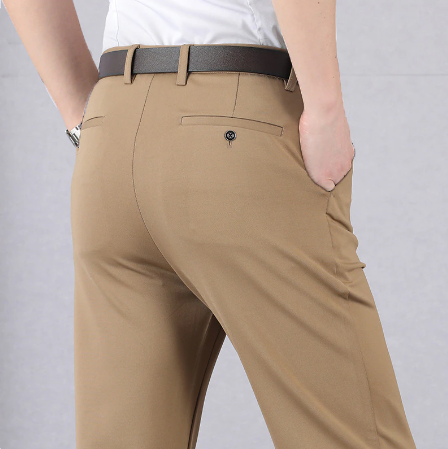 Men's Pants | Easy Fit | Stretch | Spring - Khaki