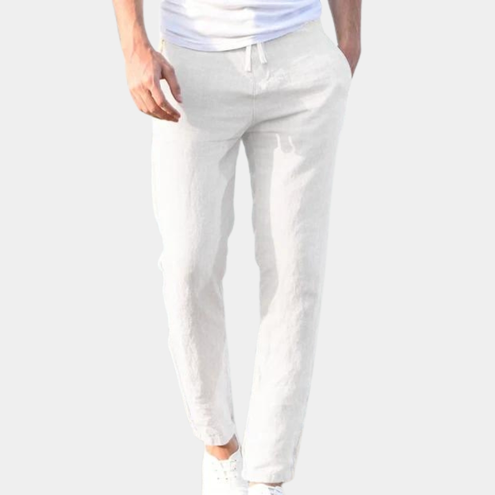 Men's Pants | Relaxed | Pull-On | Summer - White