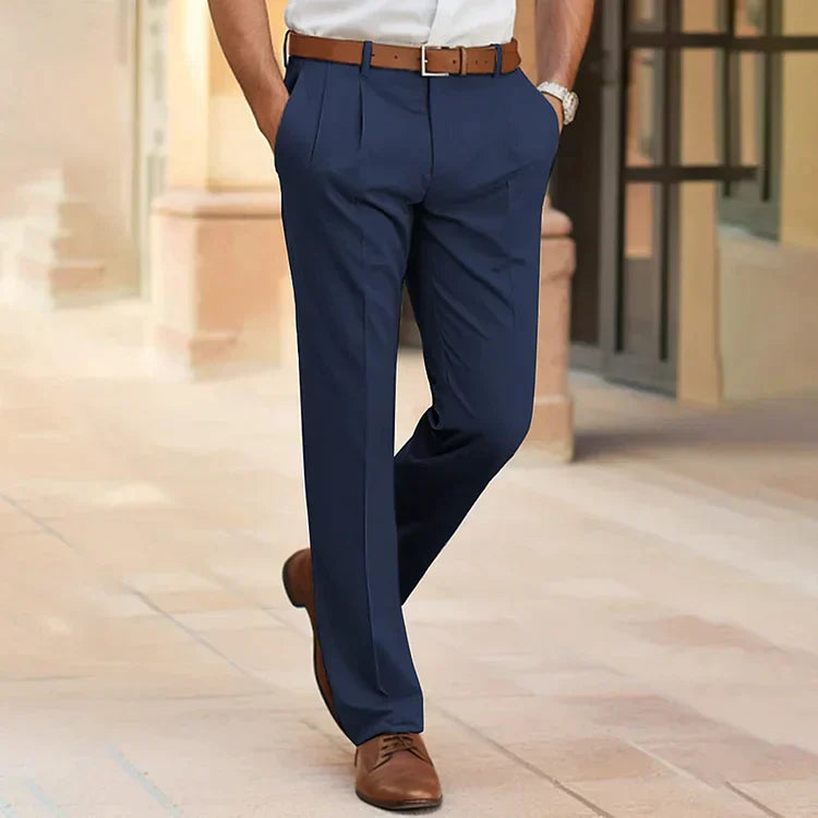 Men's Pants | Tailored | Flat Front | Autumn - Navy