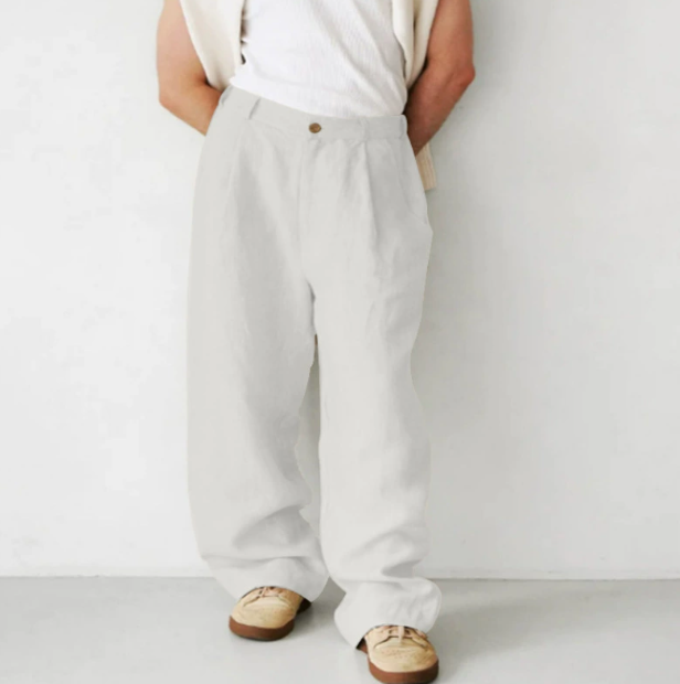 Men's Pants | Wide Leg | Relaxed | Summer - Gray