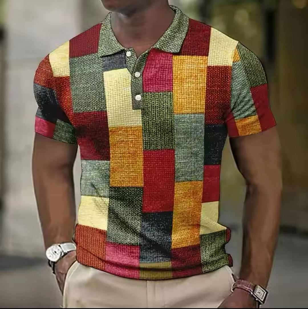 Men's Polo Shirt | Classic | Short Sleeve | Autumn - Red