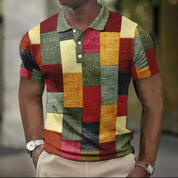 Men's Polo Shirt | Classic | Short Sleeve | Autumn - Red