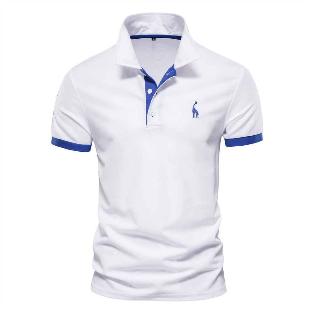 Men's Polo Shirt | Contrast Trim | Summer - White