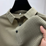Men's Polo Shirt | Knit Button-Up | Autumn - Beige