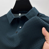 Men's Polo Shirt | Knit Button-Up | Autumn - Navy