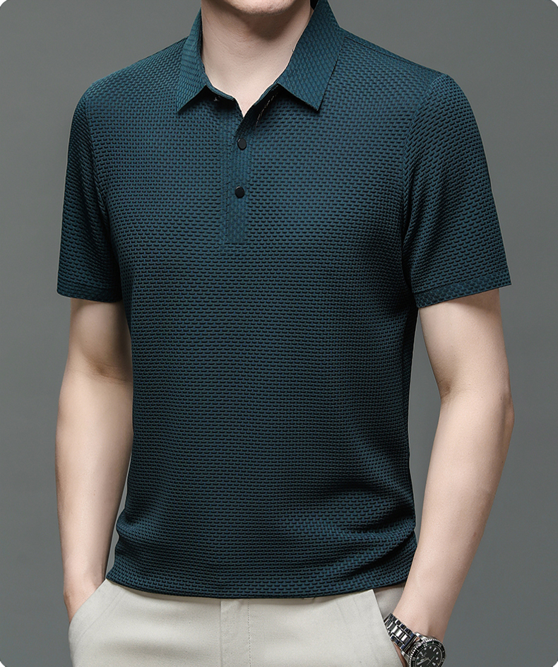 Men's Polo Shirt | Knit Button-Up | Autumn