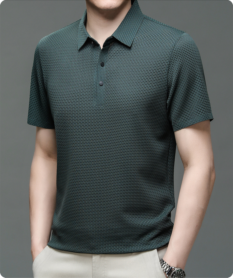 Men's Polo Shirt | Knit Button-Up | Autumn