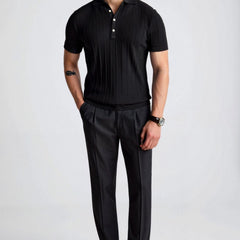 Men's Polo Shirt | Ribbed Trim | Versatile Fit | Summer