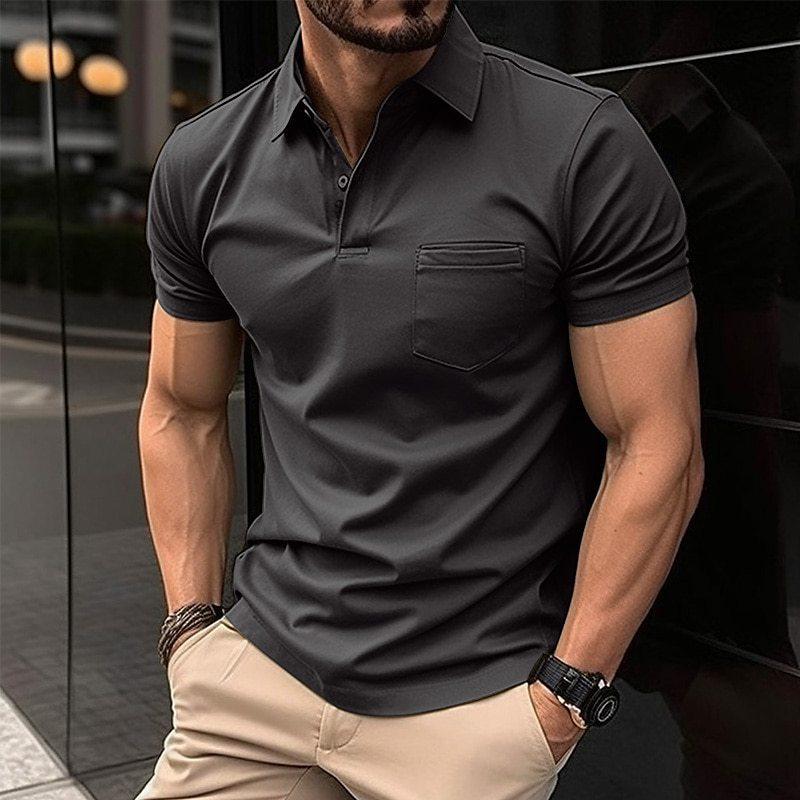 Men's Polo Shirt | Slim Fit | Short Sleeve | Summer - Black