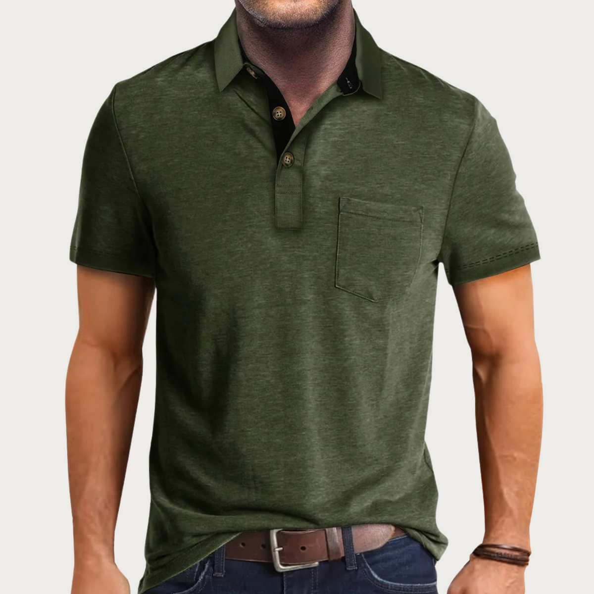 Men's Polo Shirt | Tailored | Short Sleeve | Summer - Green