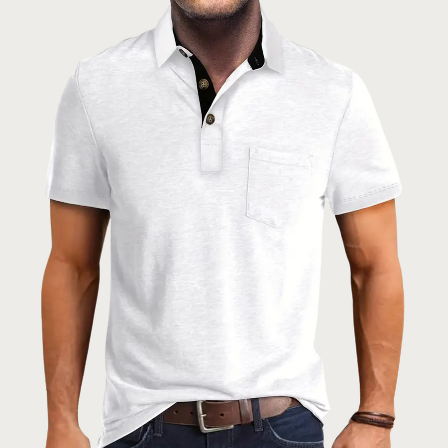 Men's Polo Shirt | Tailored | Short Sleeve | Summer - White