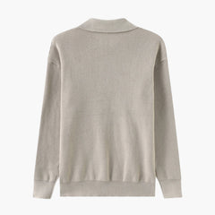 Men's Polo Sweater | Half Zip | Fine Knit | Autumn