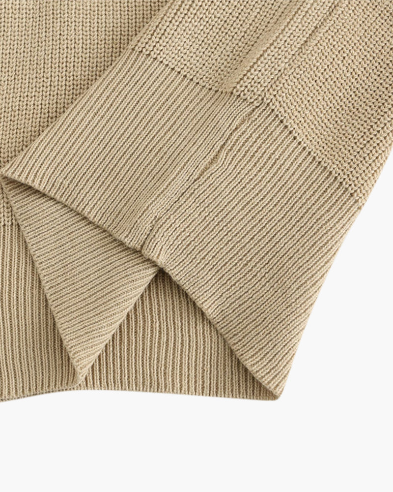 Men's Polo Sweater | Half Zip | Fine Knit | Autumn
