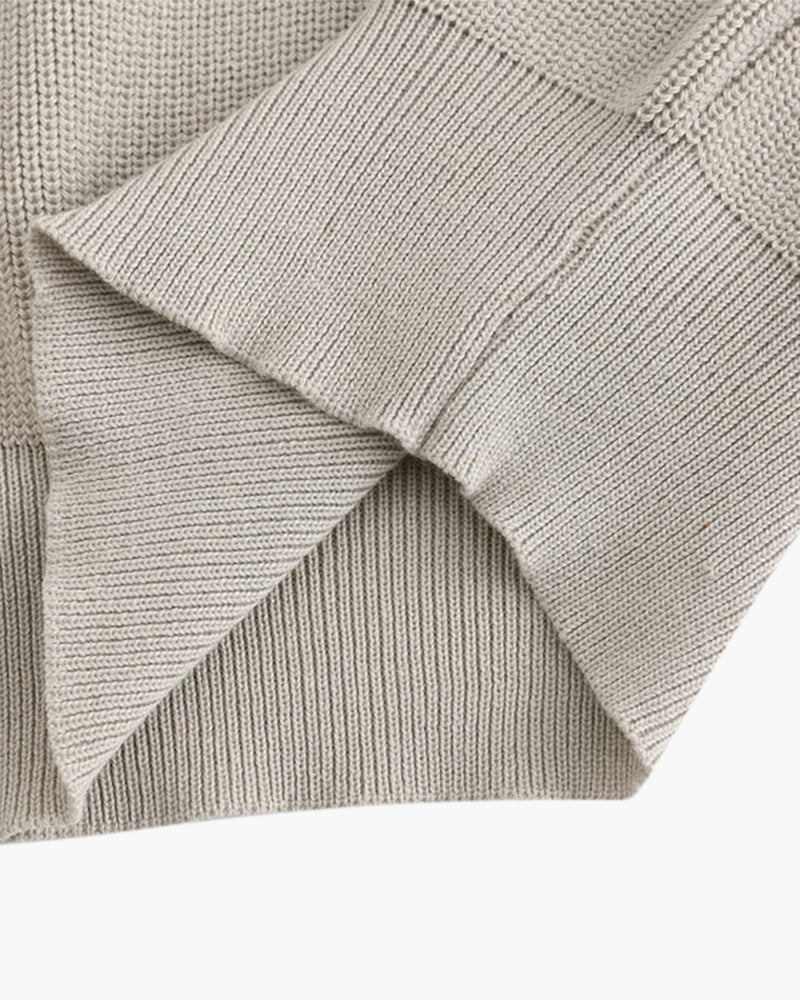Men's Polo Sweater | Half Zip | Fine Knit | Autumn