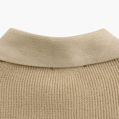 Men's Polo Sweater | Half Zip | Fine Knit | Autumn