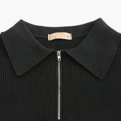 Men's Polo Sweater | Half Zip | Fine Knit | Autumn