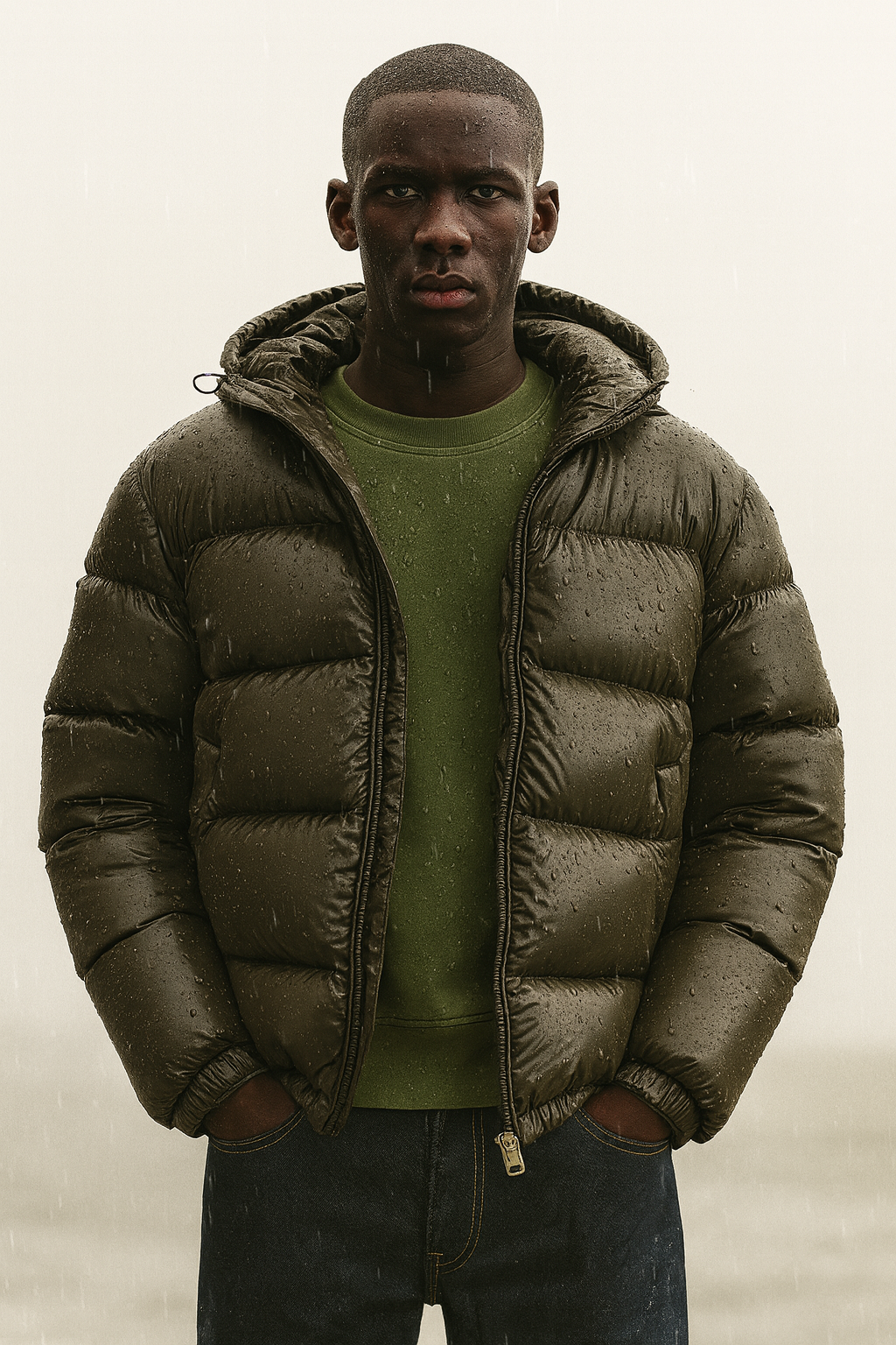 Men's Puffer Jacket | Quilted | With Hood | Winter