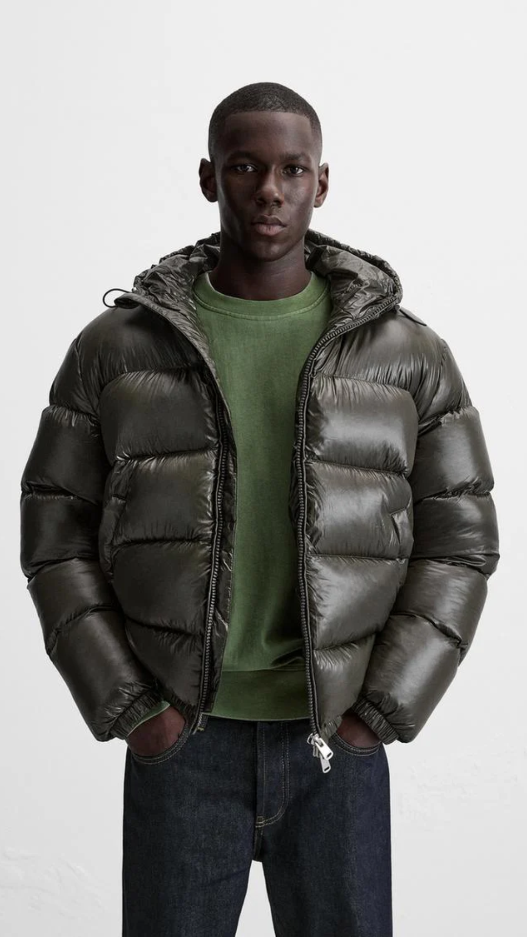 Men's Puffer Jacket | Quilted | With Hood | Winter