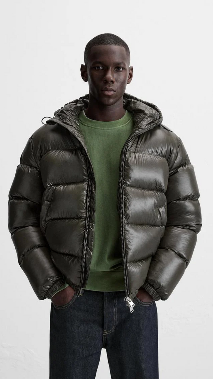 Men's Puffer Jacket | Quilted | With Hood | Winter
