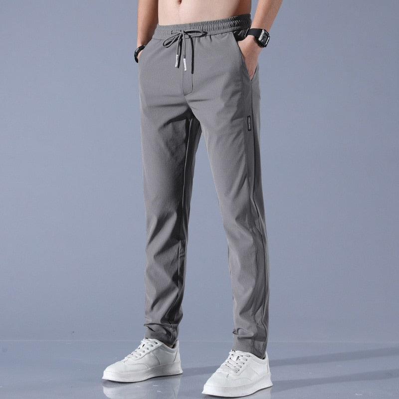 Men's Quick-Dry Stretch Pants - Lightweight Athletic Fit | Spring - Dark Grey