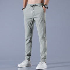 Men's Quick-Dry Stretch Pants - Lightweight Athletic Fit | Spring - Green