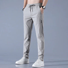 Men's Quick-Dry Stretch Pants - Lightweight Athletic Fit | Spring - Grey