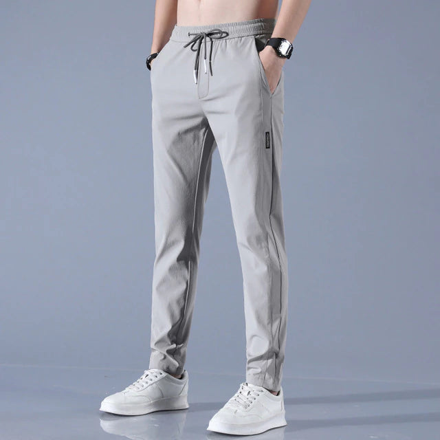 Men's Quick-Dry Stretch Pants - Lightweight Athletic Fit | Spring - Grey