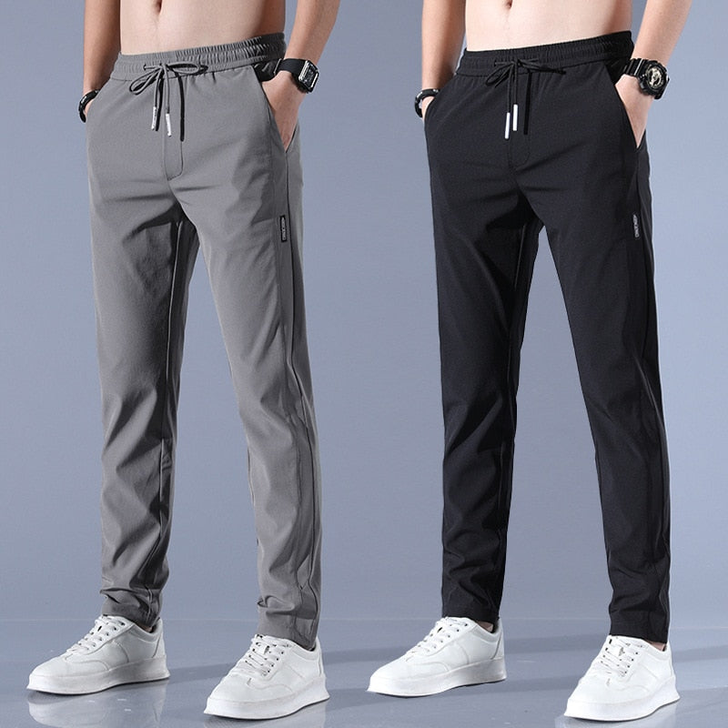Men's Quick-Dry Stretch Pants - Lightweight Athletic Fit | Spring