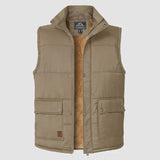 Men's Quilted Bodywarmer | Multiple Pockets | Outdoor | Winter - Khaki